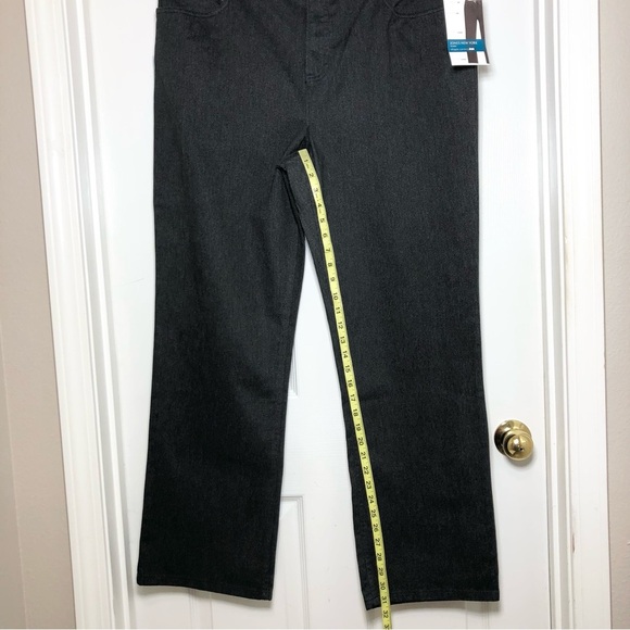 Jones New York Sport Cotton Blend Shape Control Slimming Panel Charcoal Jeans 18 - Picture 6 of 16